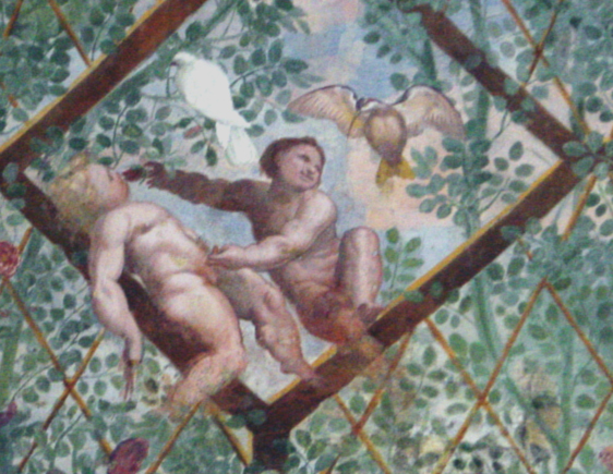 Renaissance art depicting two boys at sex play
