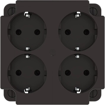 Deksel met 4 voudig stopcontact