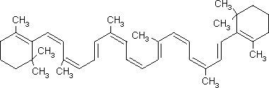 Structuurformule Bètacaroteen