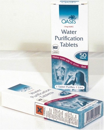 Waterzuiverings tabletten